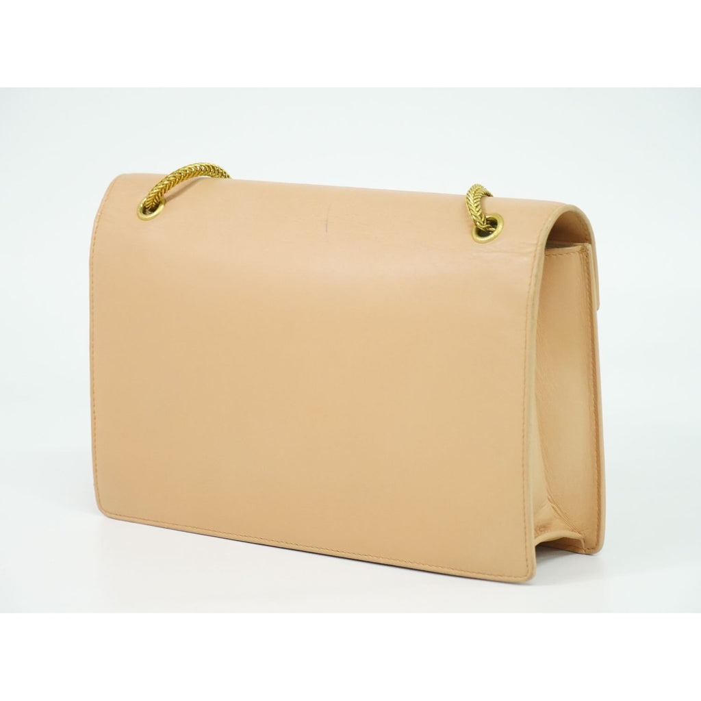 Saint Laurent Betty Chain Shoulder Bag Leather Pink Beige — view 2