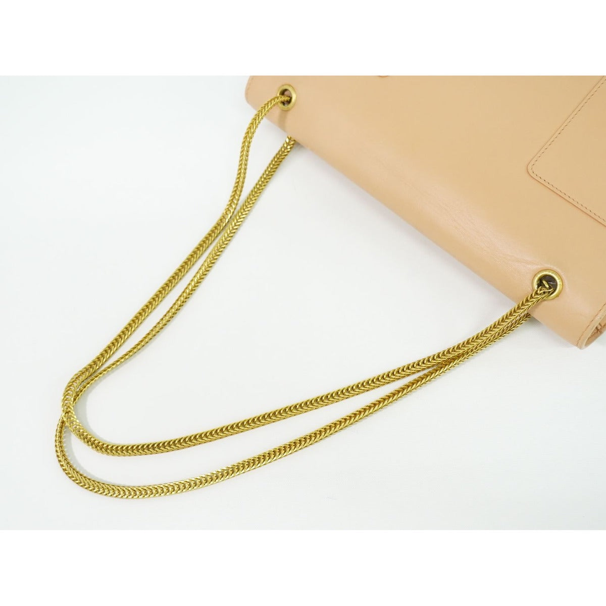 Saint Laurent Betty Chain Shoulder Bag Leather Pink Beige — view 4