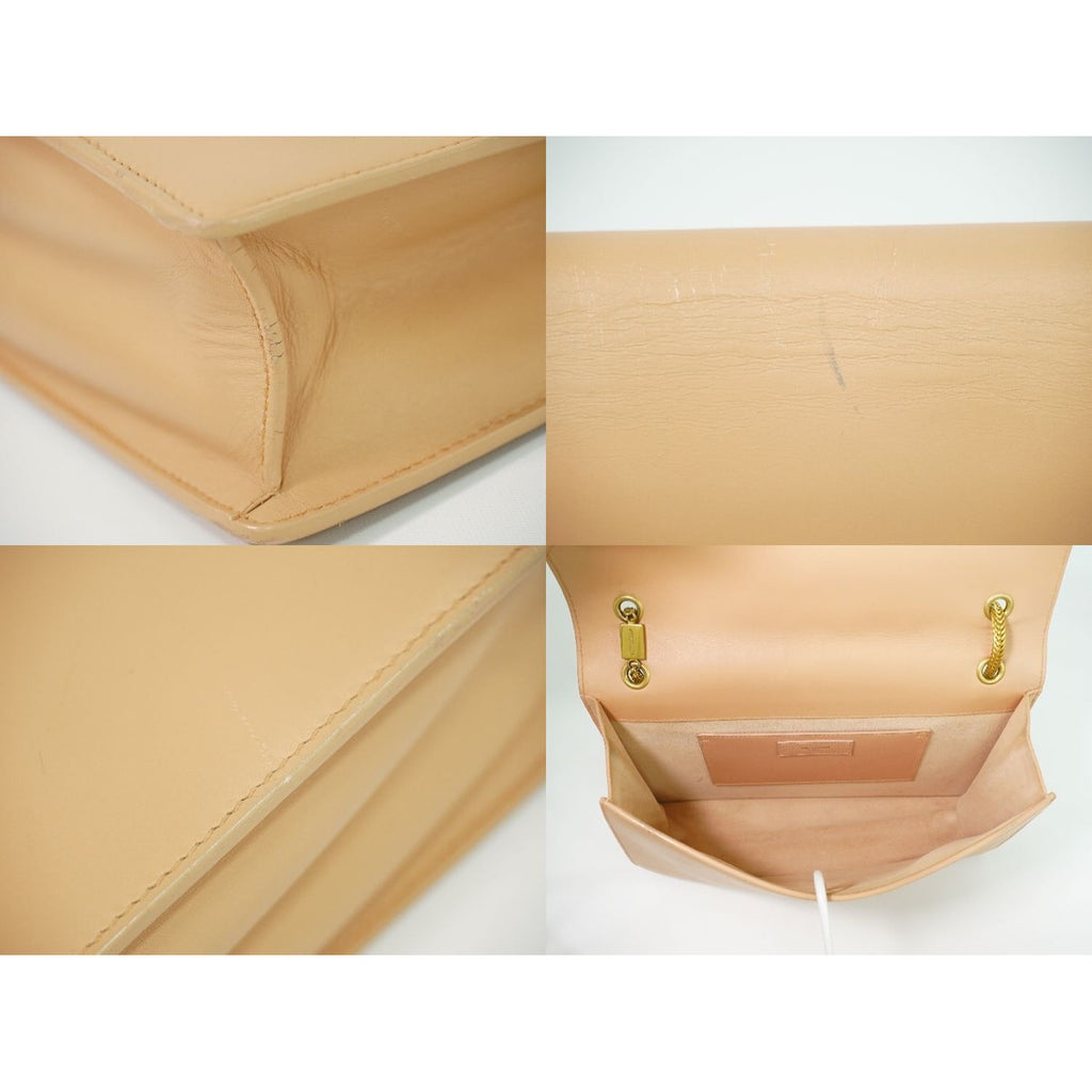 Saint Laurent Betty Chain Shoulder Bag Leather Pink Beige — view 8