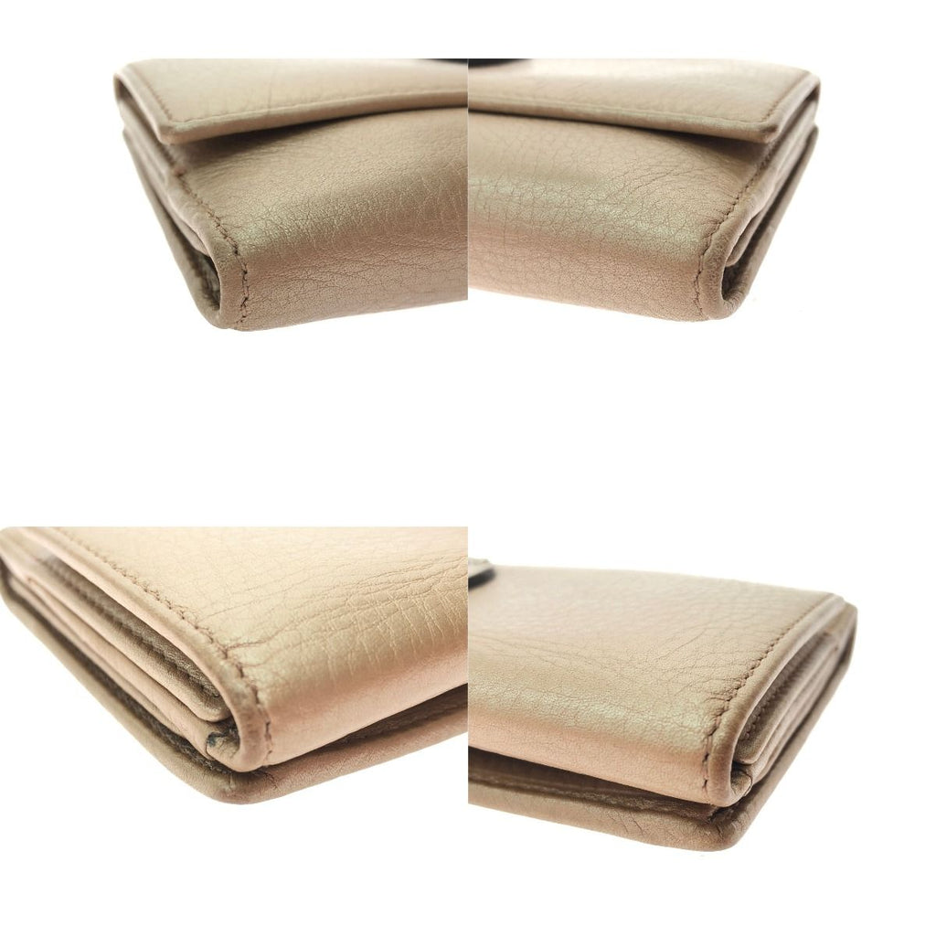 Gucci Long Wallet Interlocking G W Hook Leather Beige — view 7