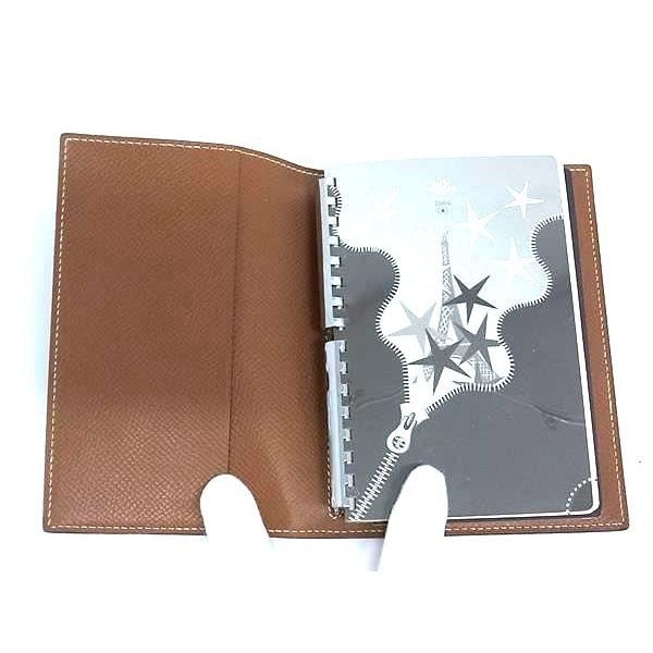 Hermes Agenda GM Courchevel Silver Hardware Notebook Schedule Book — view 3
