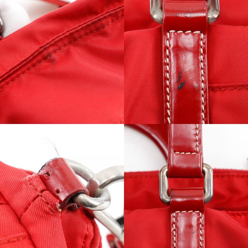 Prada 2-Way Shoulder Nylon Red Handbag — view 8
