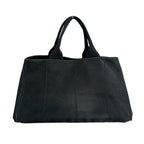 Prada Large Canapa GM Tote Bag Black — view 4