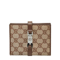 Gucci GG Canvas Jackie 031 2888 Beige Brown Leather