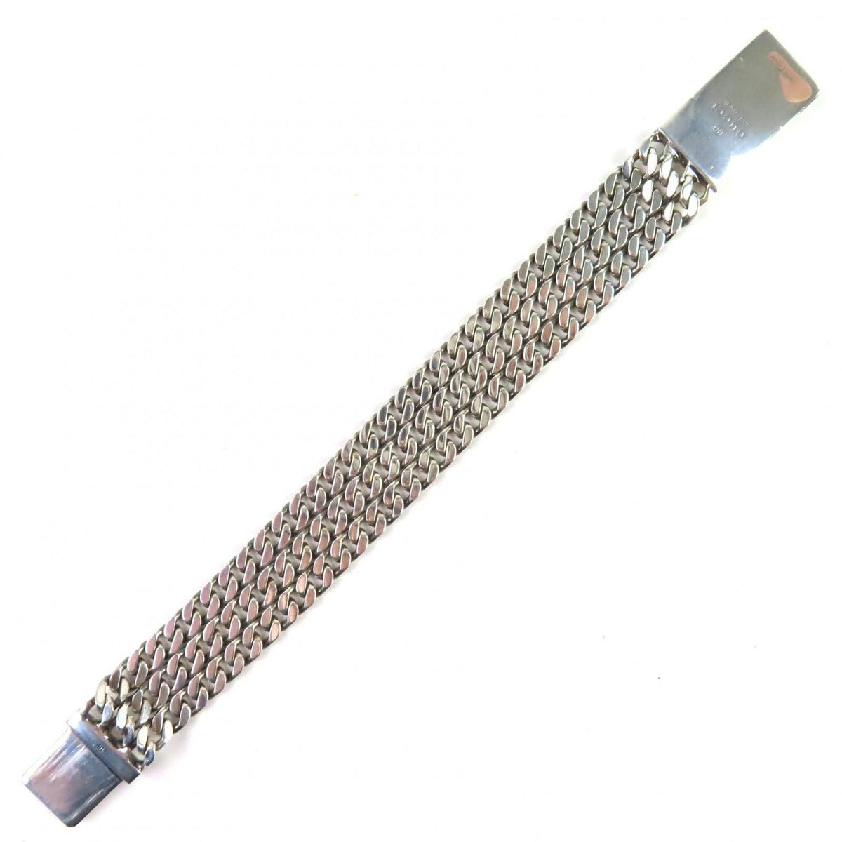 Gucci Ghost Skull GG Pattern Triple Chain Bracelet Silver — view 3