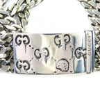 Gucci Ghost Skull GG Pattern Triple Chain Bracelet Silver — view 6