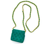 Chanel Suede Mini Chain Shoulder Bag Green — view 2