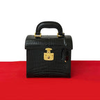 Gucci Vintage Ladylock Croco Leather Handbag Vanity — view 2