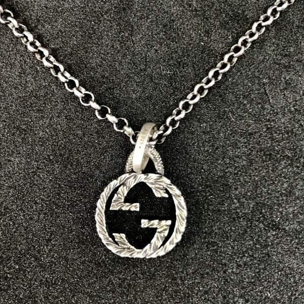 Gucci GG Logo Necklace 925 Sterling Silver