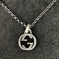Gucci GG Logo Necklace 925 Sterling Silver