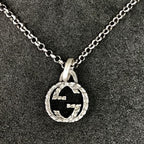 Gucci GG Logo Necklace 925 Sterling Silver