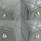 Dior Lady My ABCDior Small String Gray Lamb Cannage — view 7
