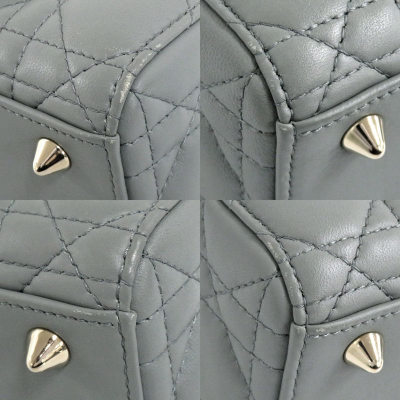 Dior Lady My ABCDior Small String Gray Lamb Cannage — view 7