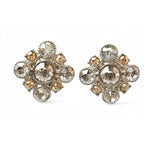 Chanel Accessories CC Logo Motif Rhinestone Orange Silver A12