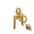 Louis Vuitton Key Holder Charm Monogram Porte Cles Spring Street Brown Gold Pink — view 2