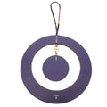 Hermes Petite Ache Circle Charm Key Holder Vaux Epson Violet Purple 0790
