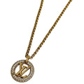 Louis Vuitton by Night Necklace LV Rhinestone Gold