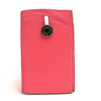 Hermes Card Holder Business Women Leather Pink