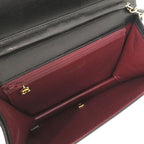 Chanel Quilted Lambskin Black Gold Chain Shoulder Bag — view 6