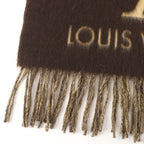 Louis Vuitton Echarpe Reykjavik Cashmere Monogram Scarf with Fringe Brown — view 5