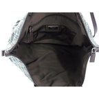Prada Shoulder Bag Triangle Logo Green Brown Tessuto Nylon Check Pattern 2-Way — view 7
