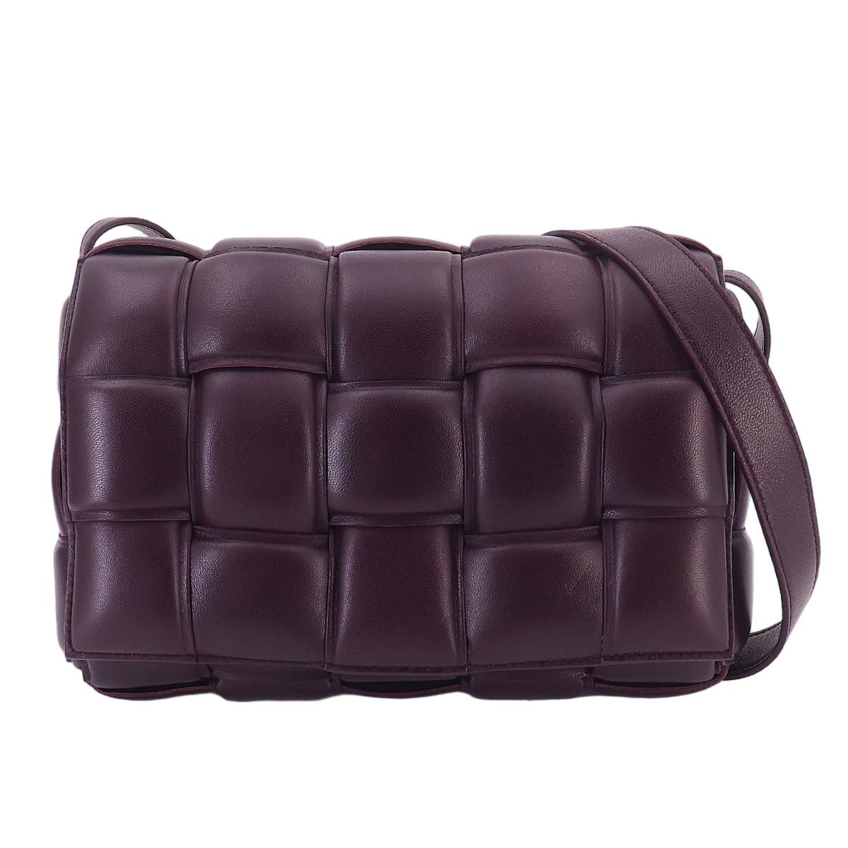 Bottega Veneta Intrecciato Padded Cassette Shoulder Bag Leather Purple