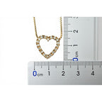 Dior Necklace Pendant Vintage Heart Motif Rhinestone Gold — view 5