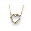 Dior Necklace Pendant Vintage Heart Motif Rhinestone Gold