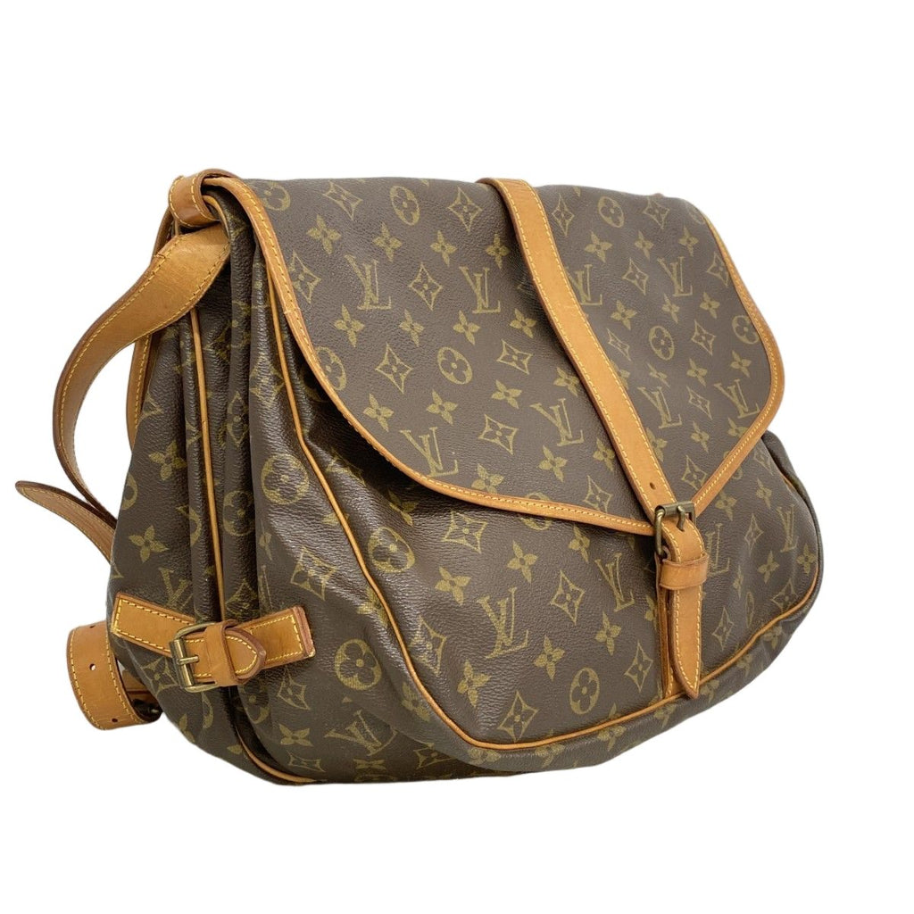 Louis Vuitton Shoulder Bag Monogram Saumur 35 Brown — view 2