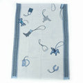 Hermes ET GRIS Rectangle Cashmere Silk Chine CIEL BLEU Shawl