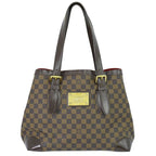 Louis Vuitton Hampstead MM Damier Ebene Tote Bag Handbag Brown
