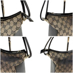 Gucci One Shoulder Bag GG Canvas Nylon Leather Dark Brown Hobo Soho — view 6