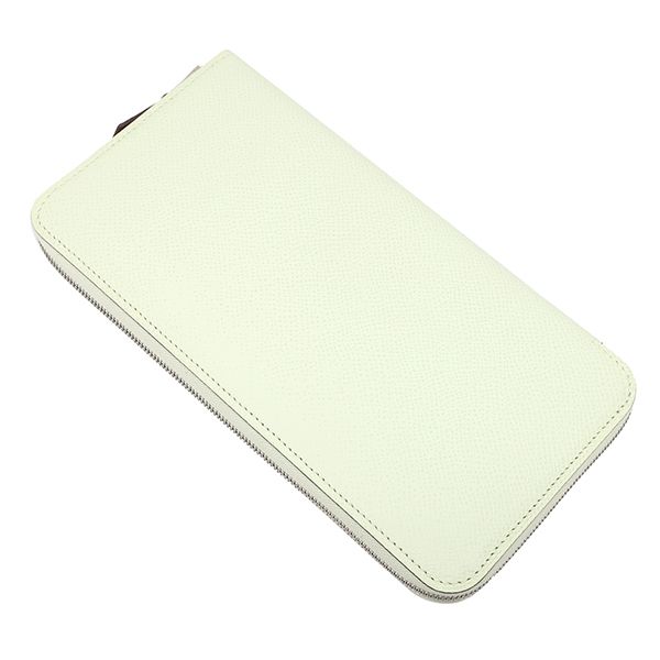 Hermes Long Azap Silk Inn Vaux Epson Vert Fizz Silver Hardware — view 2