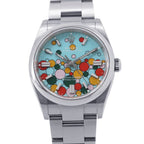 Rolex Oyster Perpetual 36 Watch Turquoise Blue Celebration Dial