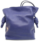 Loewe Flamenco Knot Anagram Shoulder Bag Leather Purple Silver Hardware — view 2