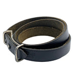 Hermes Hapi 2 Leather Black Bracelet Silver — view 2