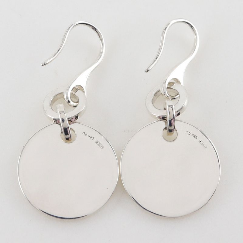 Gucci Trademark Logo Round Silver 925 12.1 g Earrings — view 5