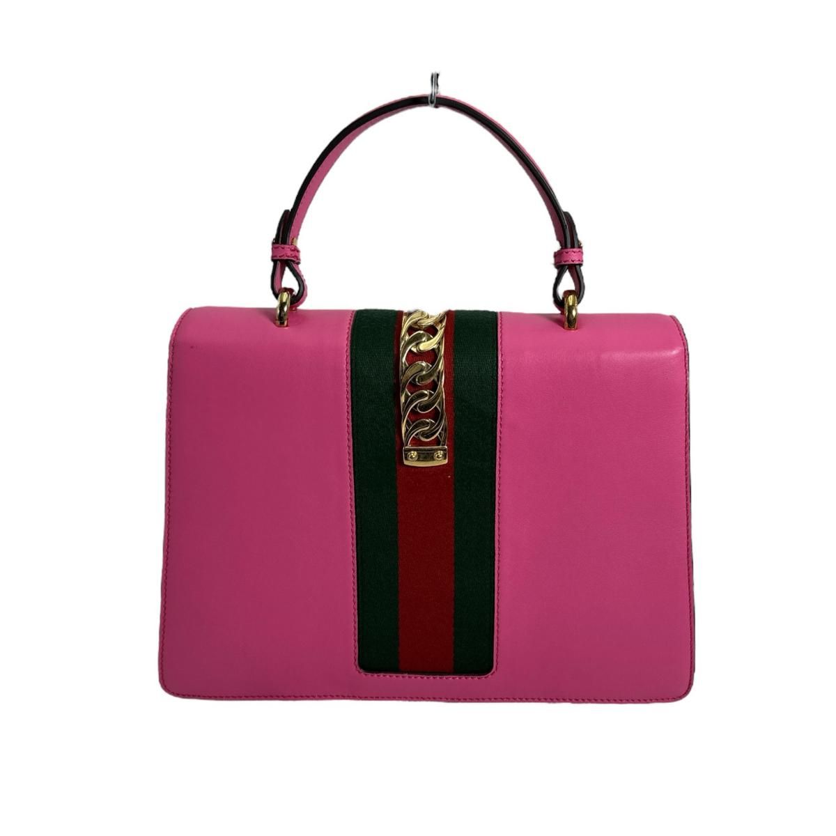 Gucci 2 way Bag Shoulder Sylvie Handbag Pink — view 2