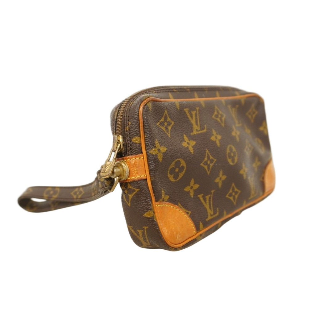 Louis Vuitton Clutch Monogram Marly Dragonne PM Brown — view 2