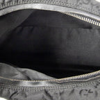 Gucci Zip Shoulder Hobo Black GG Nylon Canvas AB — view 9