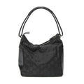 Gucci Zip Shoulder Hobo Black GG Nylon Canvas AB