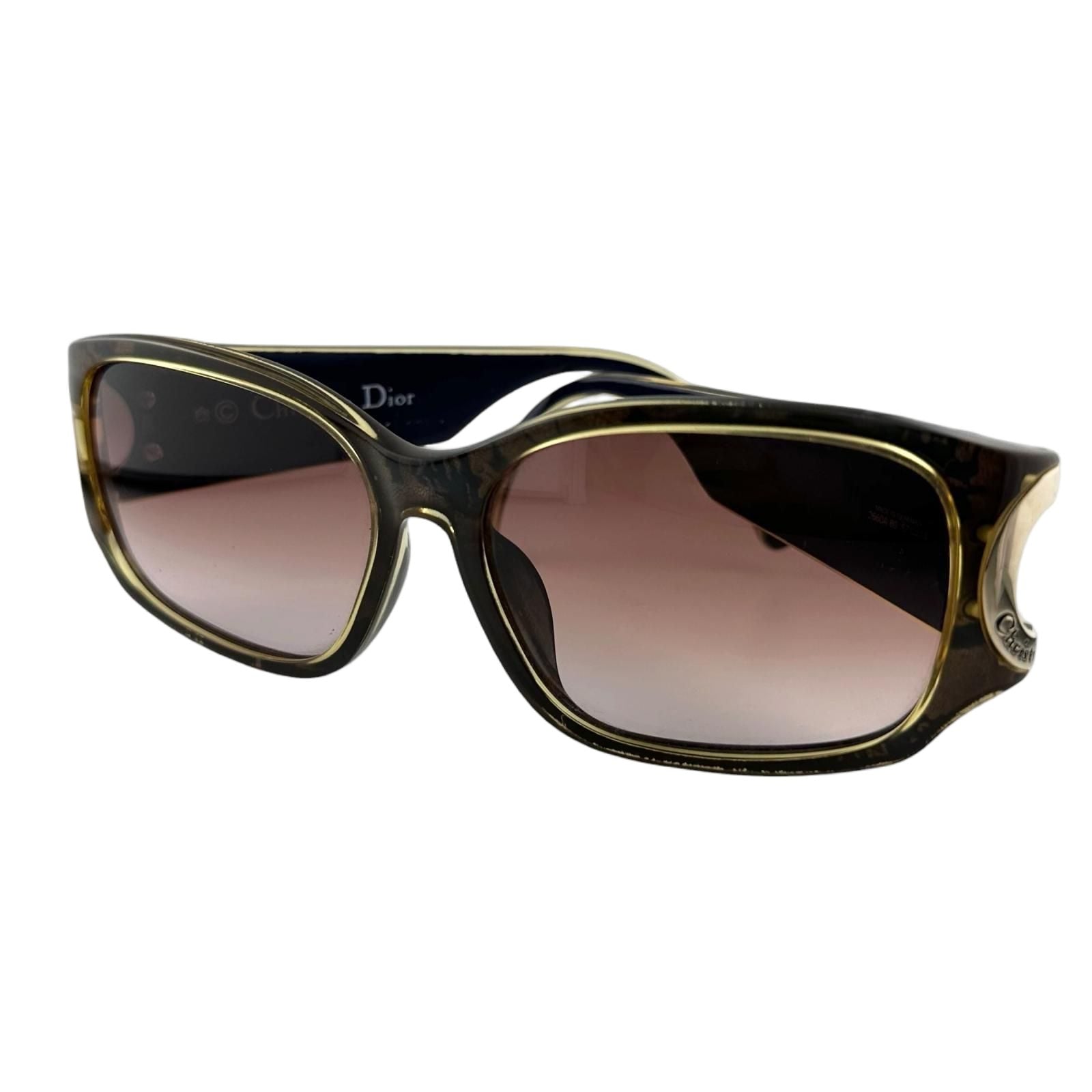 Dior Acetate Dark Blue Brown Sunglasses Eyewear — view 2