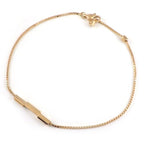 Gucci Bracelet Link To Love Logo Bar Venetian Chain 18K Pink Gold 16 — view 2