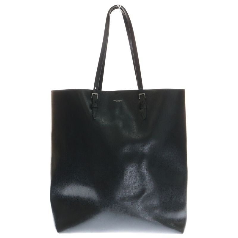 Saint Laurent Paris Shopping Bag Leather Tote Handbag Black — view 2
