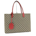 Gucci Reversible Tote GG Supreme Red Beige