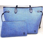 Louis Vuitton Ub3106 Epi Denim Neverfull MM Tote Bag Leather