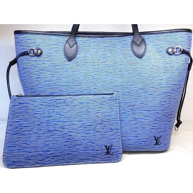 Louis Vuitton Ub3106 Epi Denim Neverfull MM Tote Bag Leather