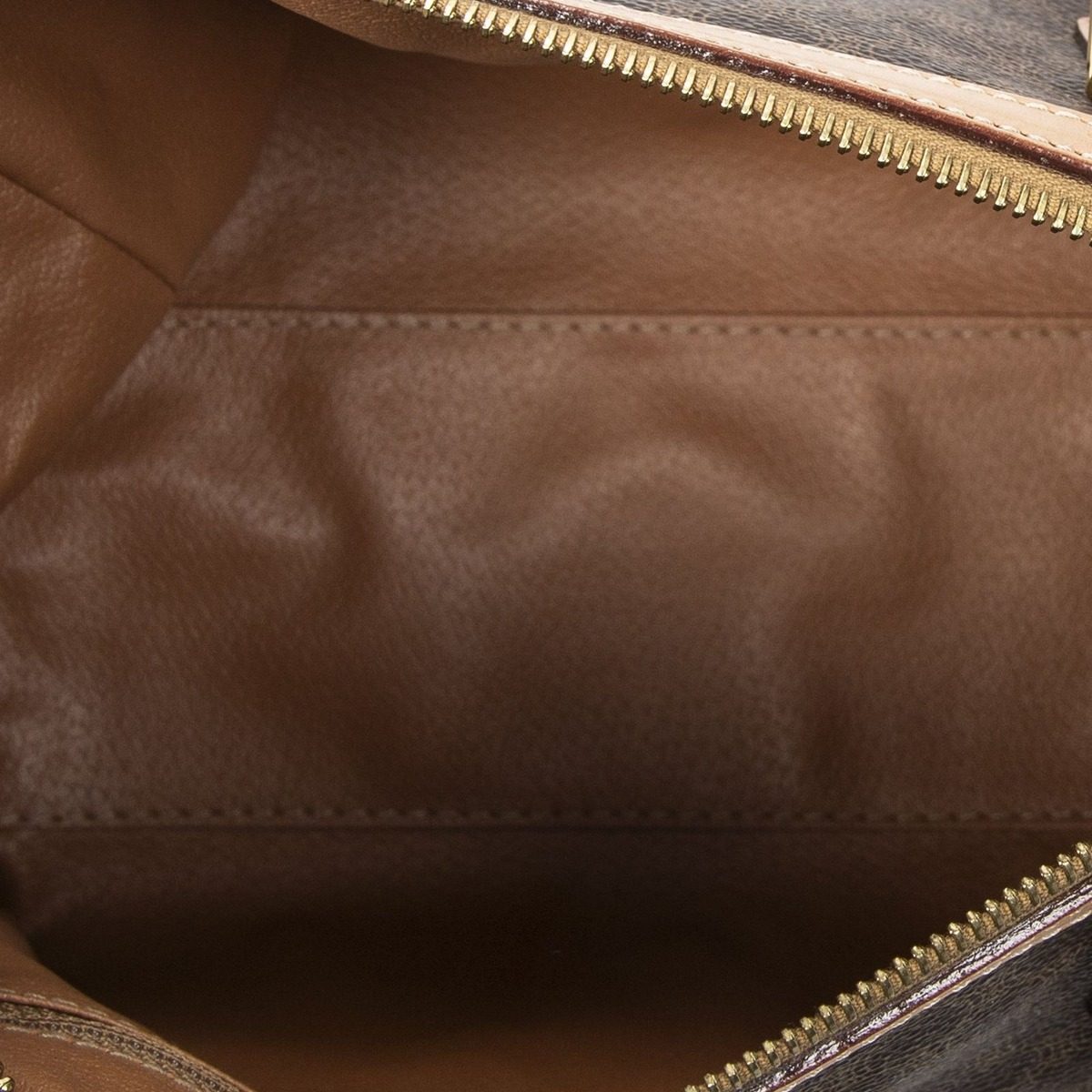 Celine Small Boston Beige Brown Macadam Canvas Shoulder Bag — view 9