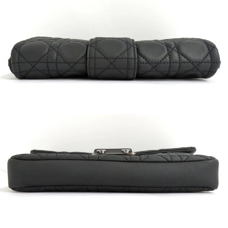 Dior Chain Bag Black Silver Hardware New Rock Cannage Leather — view 4