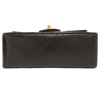 Chanel Mini Quilted Lambskin Leather Black 4 Gold Chain Shoulder Bag — view 3